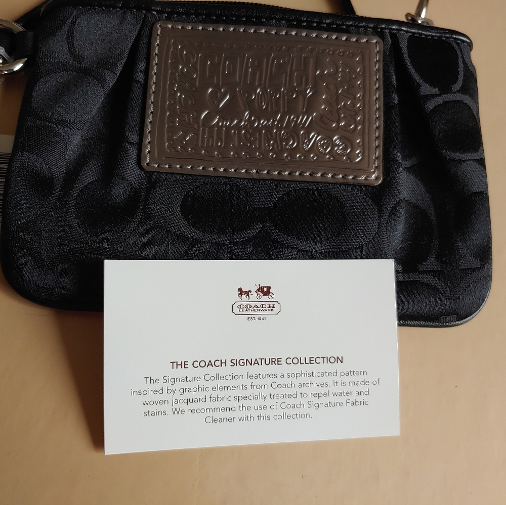 Black coach wristlet